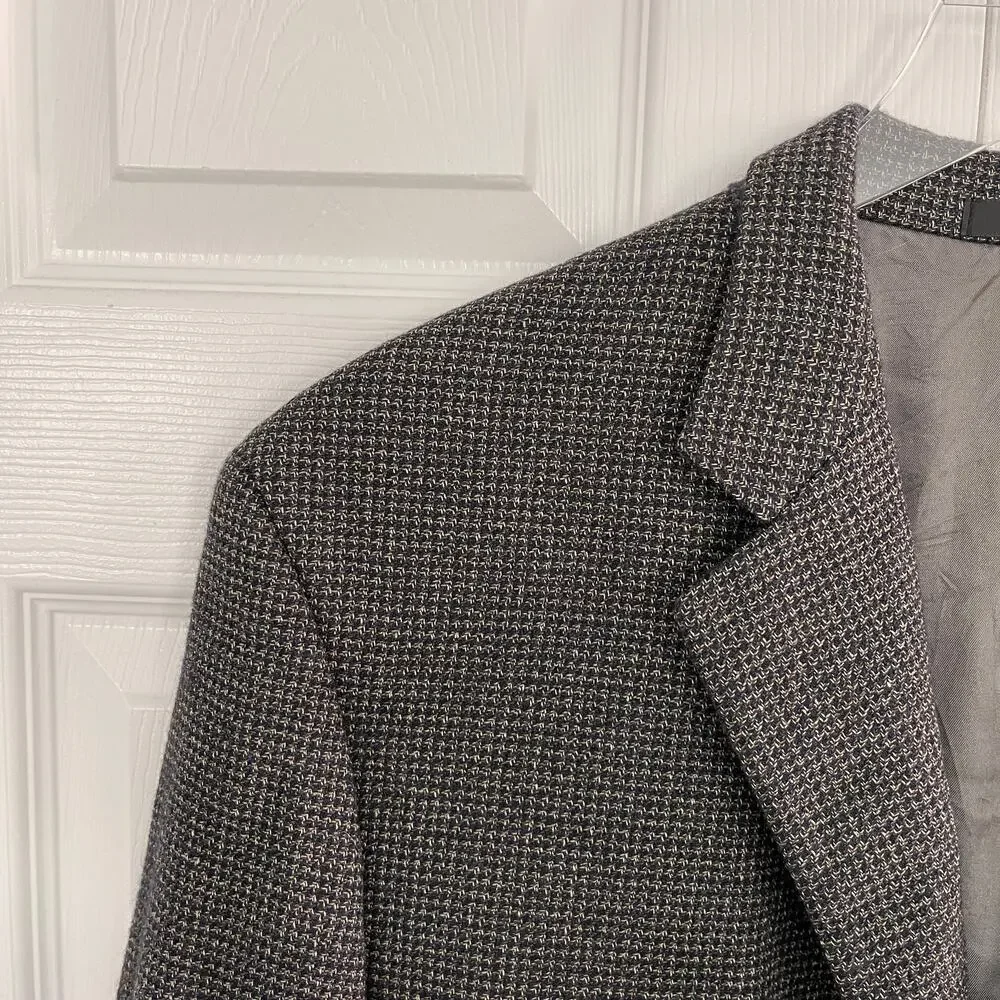 Monsieur by Givenchy Vintage Houndstooth Wool Sports Coat